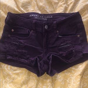 American Eagle dark maroon shorts